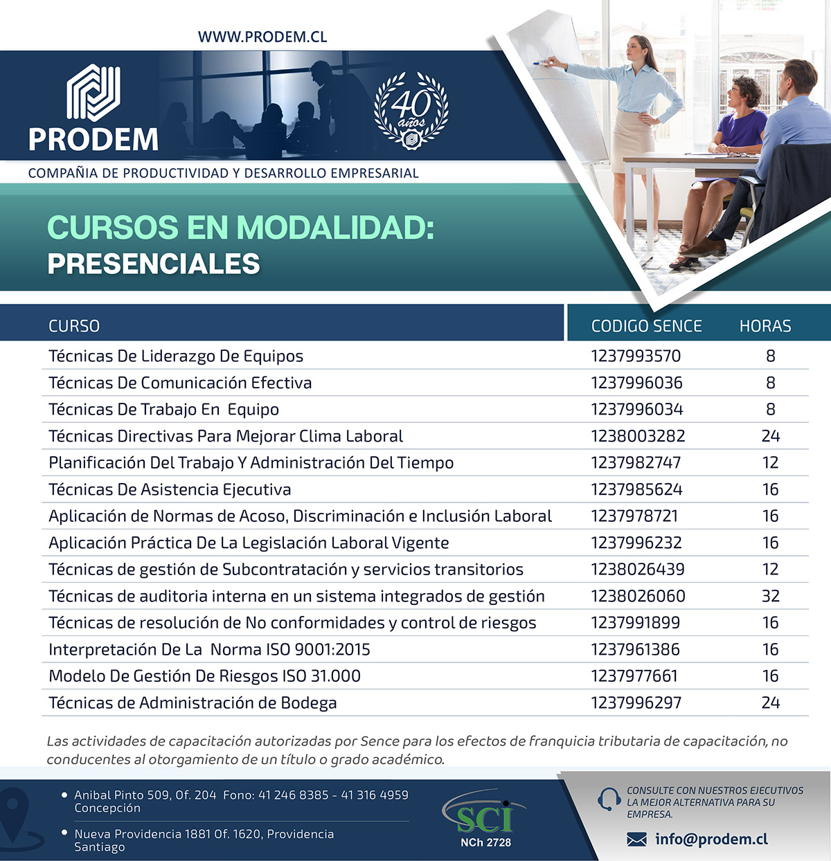 Cursos Presenciales